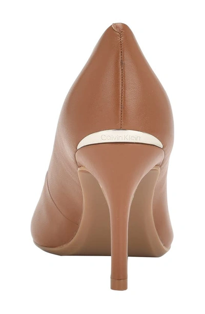 Shop Calvin Klein Gayle Pump In Medium Brown