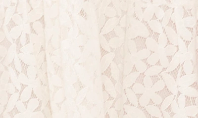 Cece Puff Sleeve Babydoll Lace Minidress In New Ivory