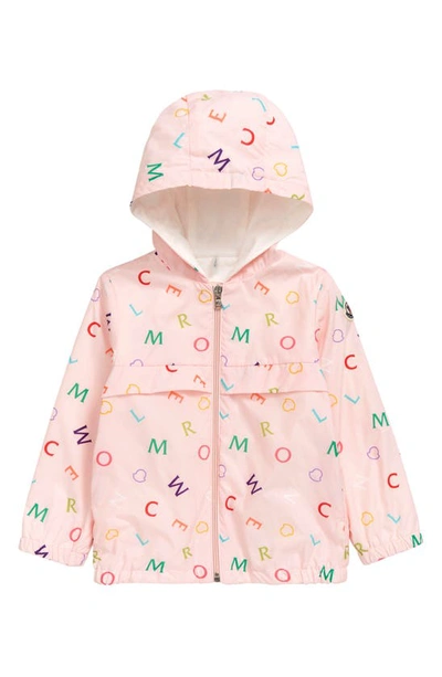 Shop Moncler Kids' Anstey Hooded Jacket In Pink Multi