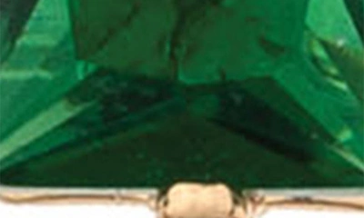 Ettika Crystal Square Drop Earrings In Green