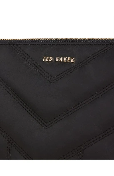 Shop Ted Baker Ayasini Quilted Leather Crossbody Bag In Black
