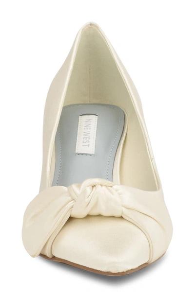 Shop Nine West Andee Bridal Pointed Toe Pump In Ivory 150