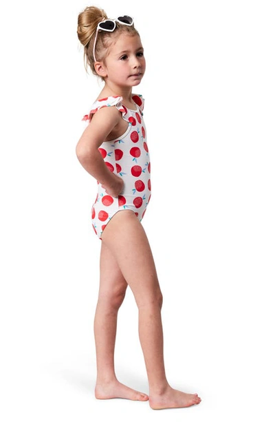 Shop Snapper Rock Kids' Juicy Fruit Flutter One-piece Swimsuit In White