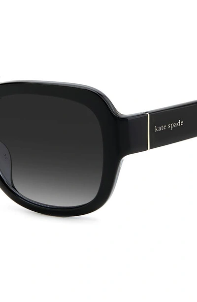 Shop Kate Spade Laynes 55mm Gradient Sunglasses In Black/ Grey Shaded