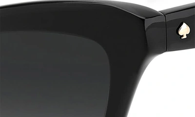 Shop Kate Spade Amelie 54mm Gradient Cat Eye Sunglasses In Black/ Grey Shaded