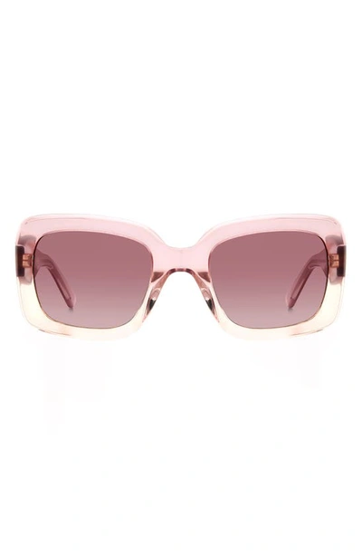 Shop Kate Spade Bellamys 52mm Gradient Rectangular Sunglasses In Pink / Burgundy Shaded