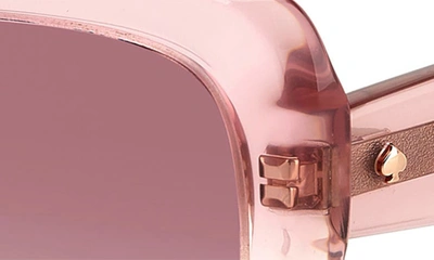 Kate Spade Bellamys 52mm Gradient Rectangular Sunglasses In Pink / Burgundy Shaded