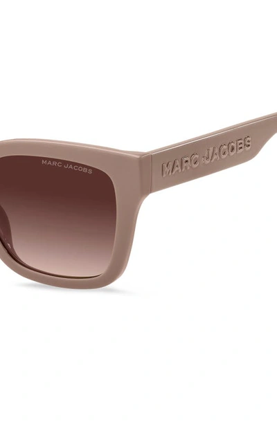 Shop Marc Jacobs 53mm Gradient Square Sunglasses In Beige/ Brown Gradient