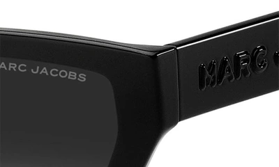 Shop Marc Jacobs 55mm Gradient Cat Eye Sunglasses In Black/ Grey Shaded