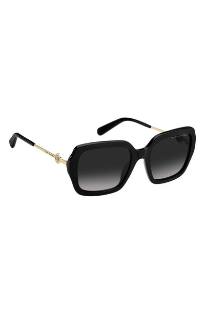 Shop Marc Jacobs 54mm Gradient Square Sunglasses In Black/ Grey Shaded