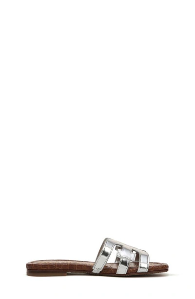 Shop Sam Edelman Kids' Bay Slide Sandal In Soft Silver