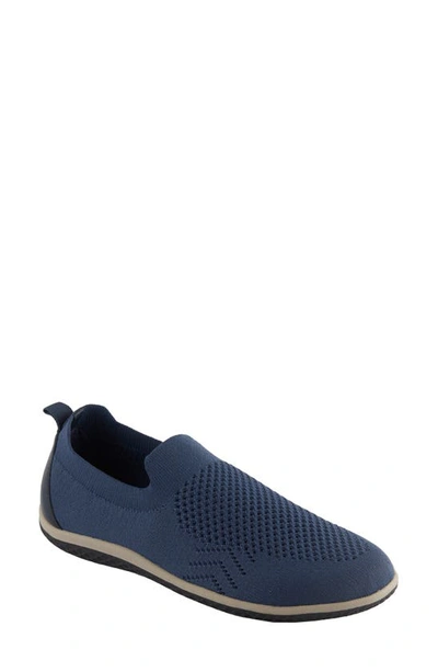 Shop David Tate Gossip Slip-on Sneaker In Navy Fabric