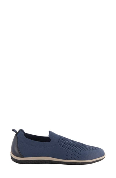 Shop David Tate Gossip Slip-on Sneaker In Navy Fabric