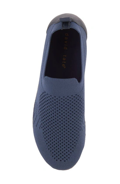 Shop David Tate Gossip Slip-on Sneaker In Navy Fabric