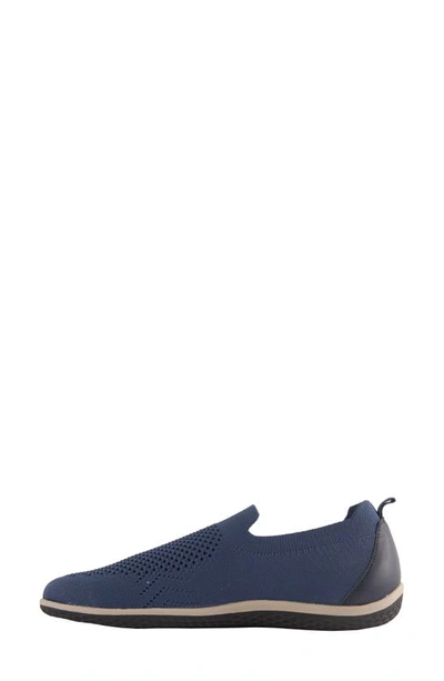 Shop David Tate Gossip Slip-on Sneaker In Navy Fabric