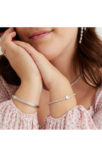 Nadri Emerald Cut Tennis Bracelet In Rhodium
