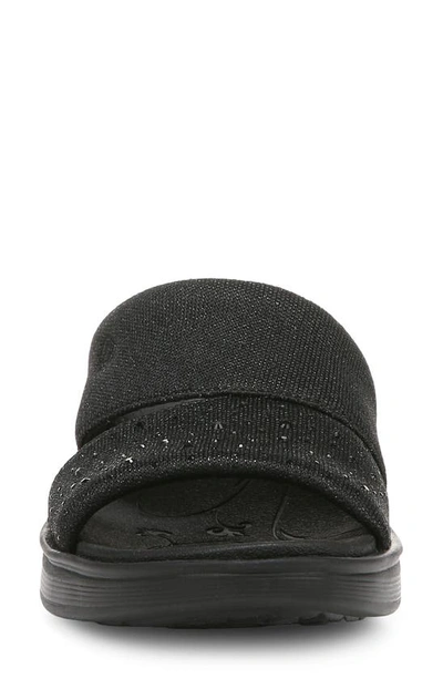 Shop Bzees Dynasty Bright Wedge Sandal In Black/ Black Sparkle