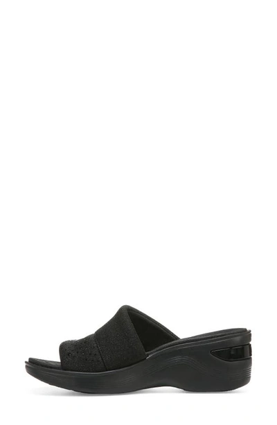 Shop Bzees Dynasty Bright Wedge Sandal In Black/ Black Sparkle