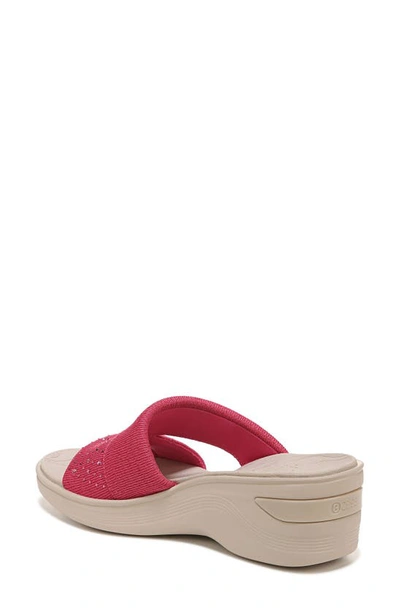 Shop Bzees Dynasty Bright Wedge Sandal In Paradise Pink Sparkle