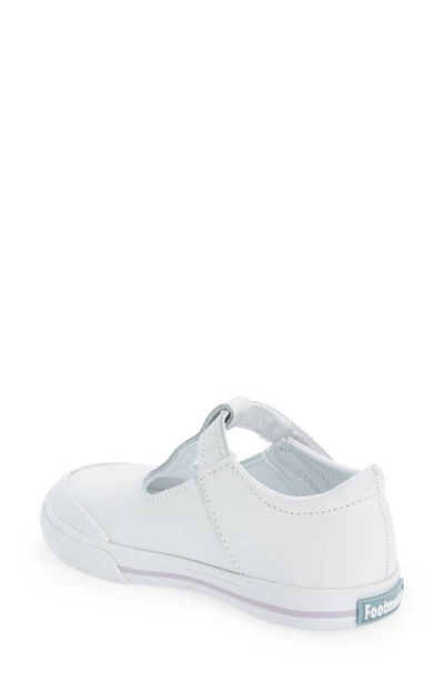 Shop Footmates Drew Mary Jane Sneaker In White Leather