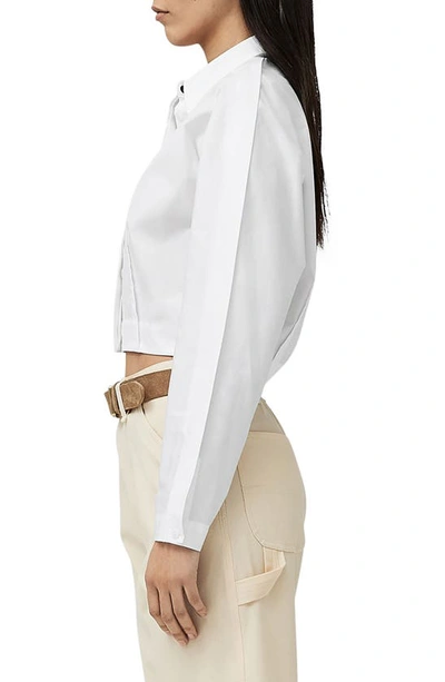 Shop Rag & Bone Morgan Cotton Crop Button-up Shirt In White