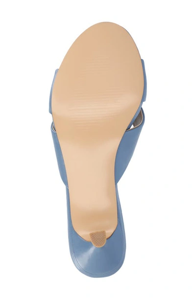Journee Collection Berkly Snake-embossed Slide Sandal In Blue
