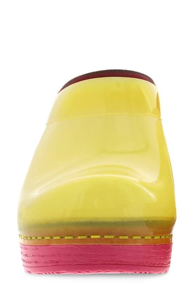 Shop Dansko Professional Clog In Yellow Translucent