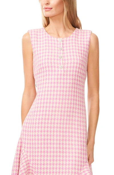Shop Cece Tweed A-line Minidress In Pink/ New Ivory