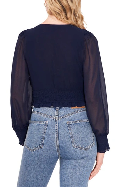 Shop 1.state Smocked Waist Top In Peacoat Blue