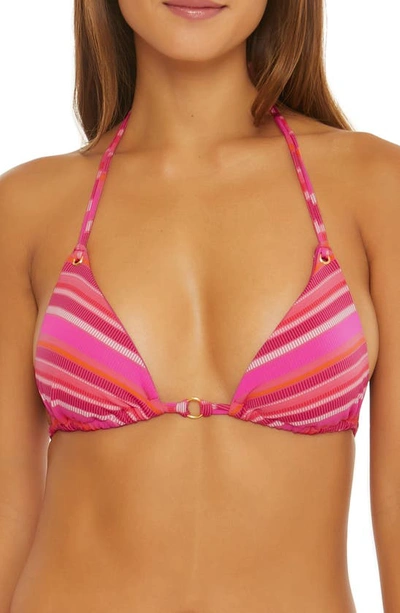 Shop Trina Turk Mari Triangle Bikini Top In Pink