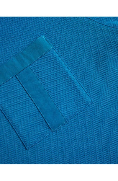 Shop Ted Baker Wayfar Tipped Pocket Polo In Blue