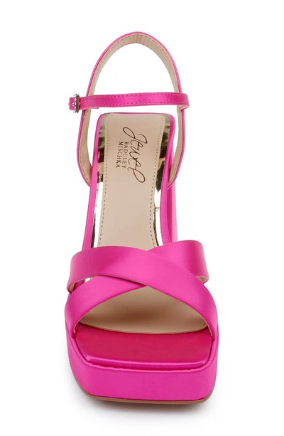 Shop Jewel Badgley Mischka Rainbow Platform Sandal In Neon Pink