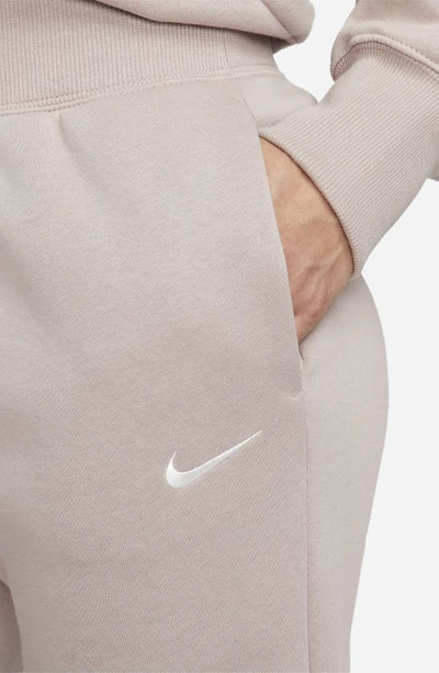 Shop Nike Sportswear Phoenix Fleece Sweatpants In Diffused Taupe/ Sail