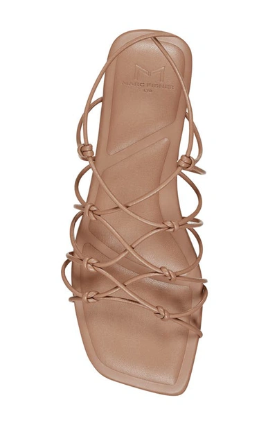 Shop Marc Fisher Monnie Ankle Wrap Sandal In Medium Natural 101