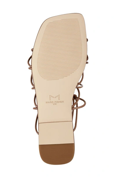 Shop Marc Fisher Monnie Ankle Wrap Sandal In Medium Natural 101