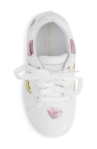 Shop Kurt Geiger Mini Lane Love Sneaker In White/ White