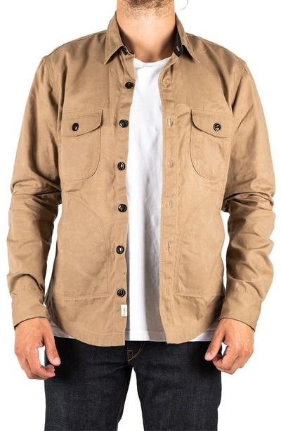 Shop Kato The Anvil Shirt Jacket In Khaki