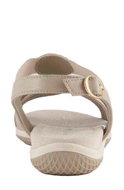 Shop David Tate Quilt Slingback Sandal In Bone Nappa