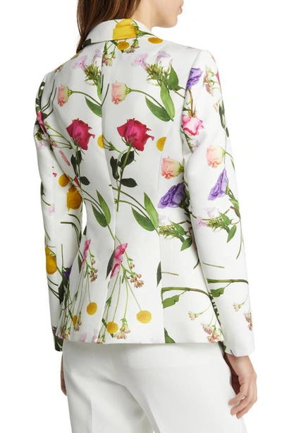 Shop Ted Baker Ziahh Floral Jacket In White