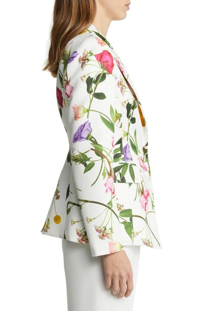Shop Ted Baker Ziahh Floral Jacket In White