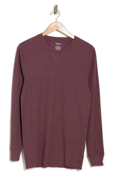 Shop Abound Crewneck Long Sleeve Thermal Top In Burgundy Royale