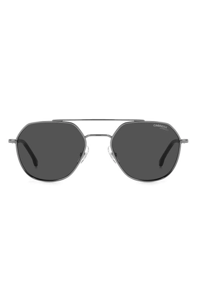 Shop Carrera Eyewear 53mm Round Sunglasses In Dark Ruth/ Grey