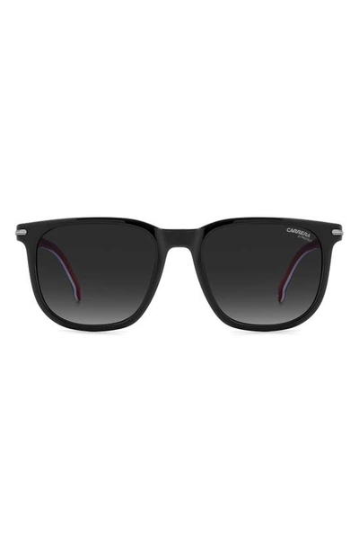 Shop Carrera Eyewear 54mm Rectangular Sunglasses In Black Grey Shaded