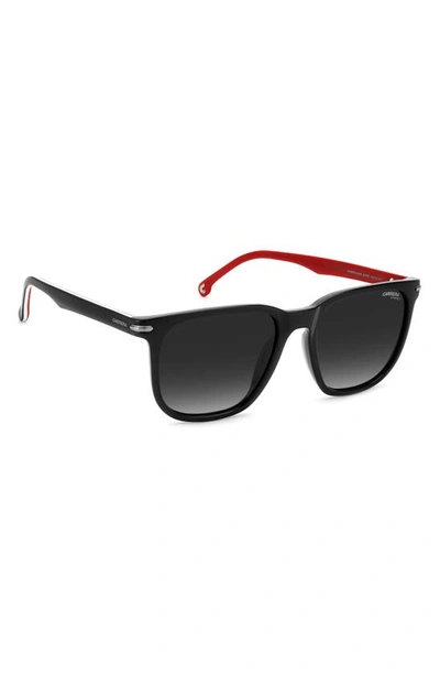 Carrera Eyewear 54mm Rectangular Sunglasses In Black Grey Shaded