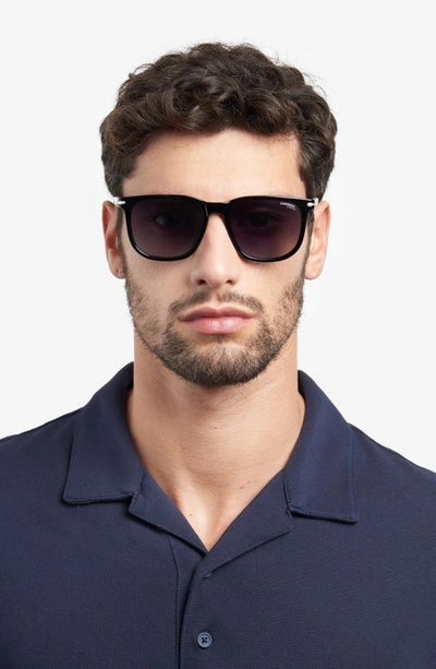 Carrera Eyewear 54mm Rectangular Sunglasses In Black Grey Shaded