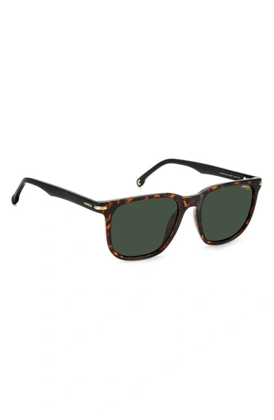 Shop Carrera Eyewear 54mm Rectangular Sunglasses In Havana/ Green