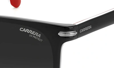 Carrera Eyewear 54mm Rectangular Sunglasses In Black Grey Shaded