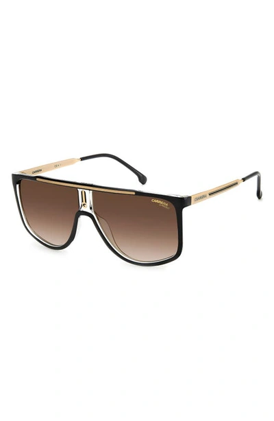 Shop Carrera Eyewear 61mm Gradient Flat Top Sunglasses In Black Gold/ Brown Gradient