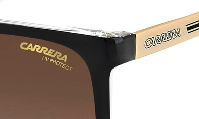 Shop Carrera Eyewear 61mm Gradient Flat Top Sunglasses In Black Gold/ Brown Gradient