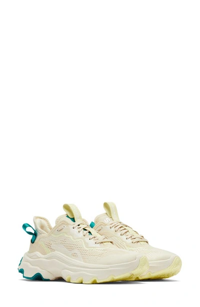Shop Sorel Kinetic Breakthru Day Lace Sneaker In Bleached Ceramic/ White